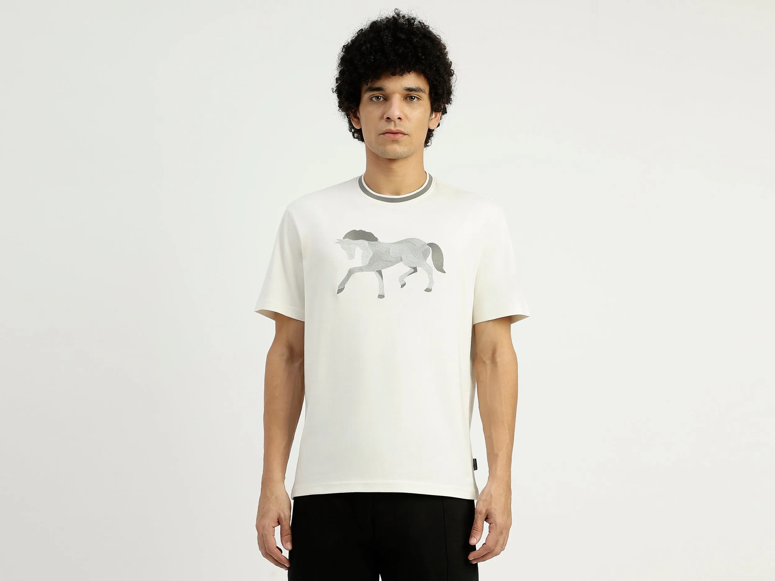Relaxed Fit Crew Neck Printed T-Shirt