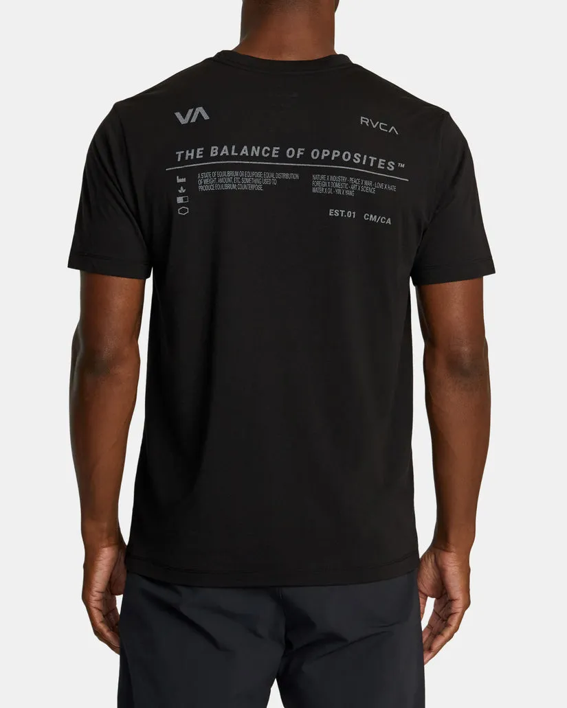 RVCA Mens Brand Reflect Sport Tech T-Shirt