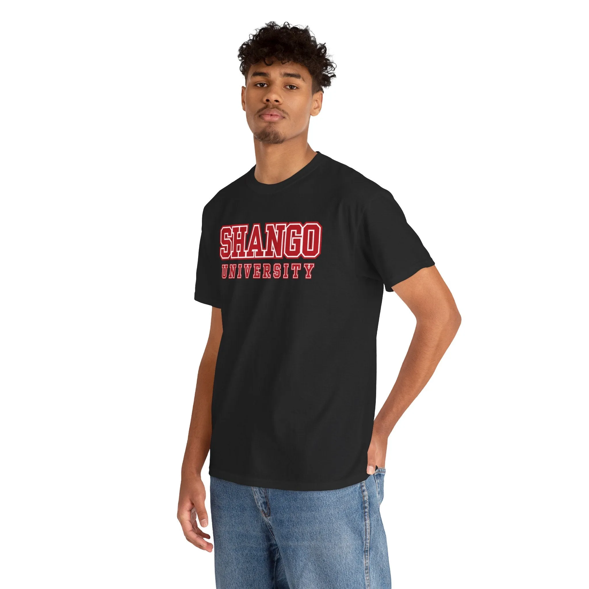 Shango University Unisex Heavy Cotton Tee - Vintage College Style T-Shirt