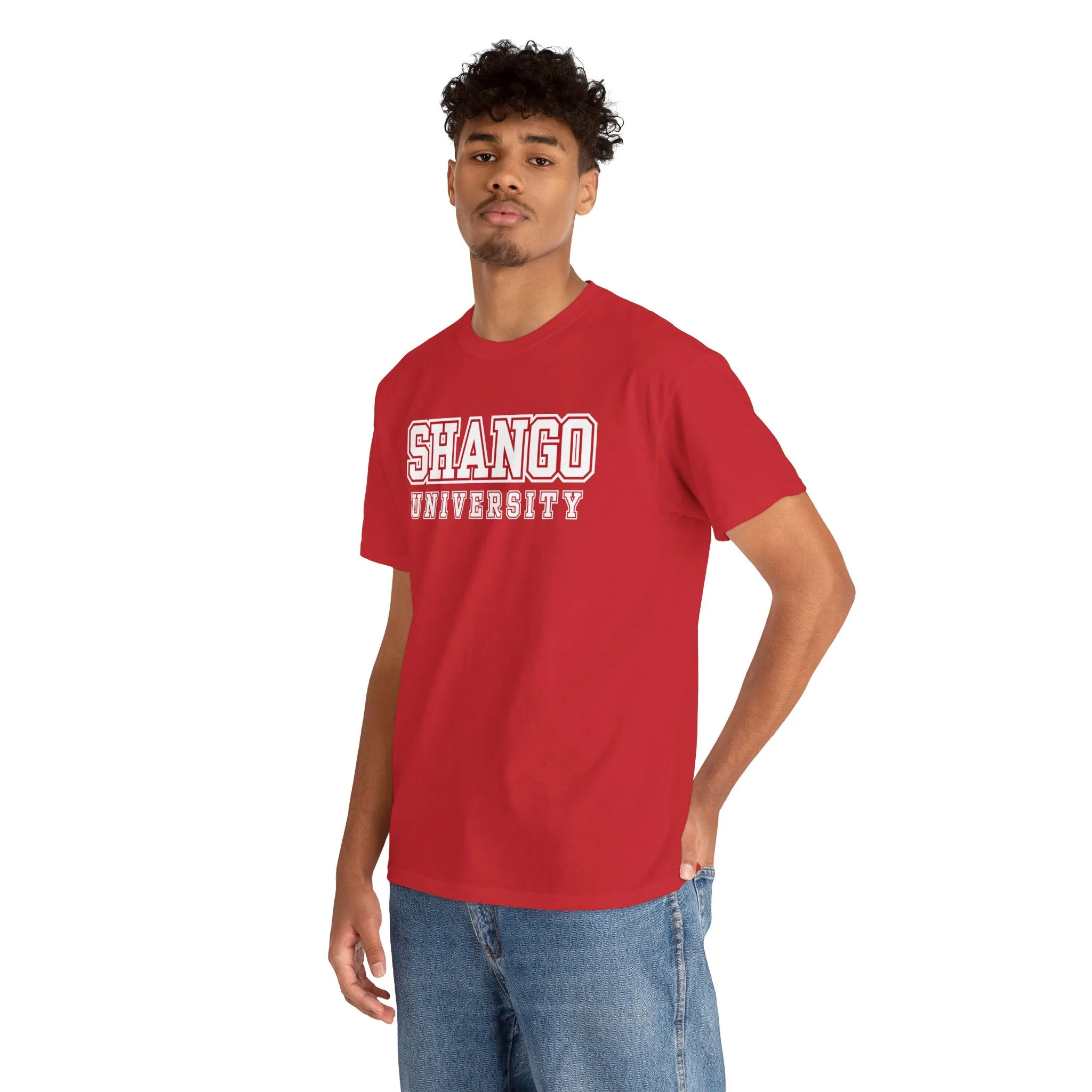 Shango University Unisex Heavy Cotton Tee - Vintage College Style T-Shirt