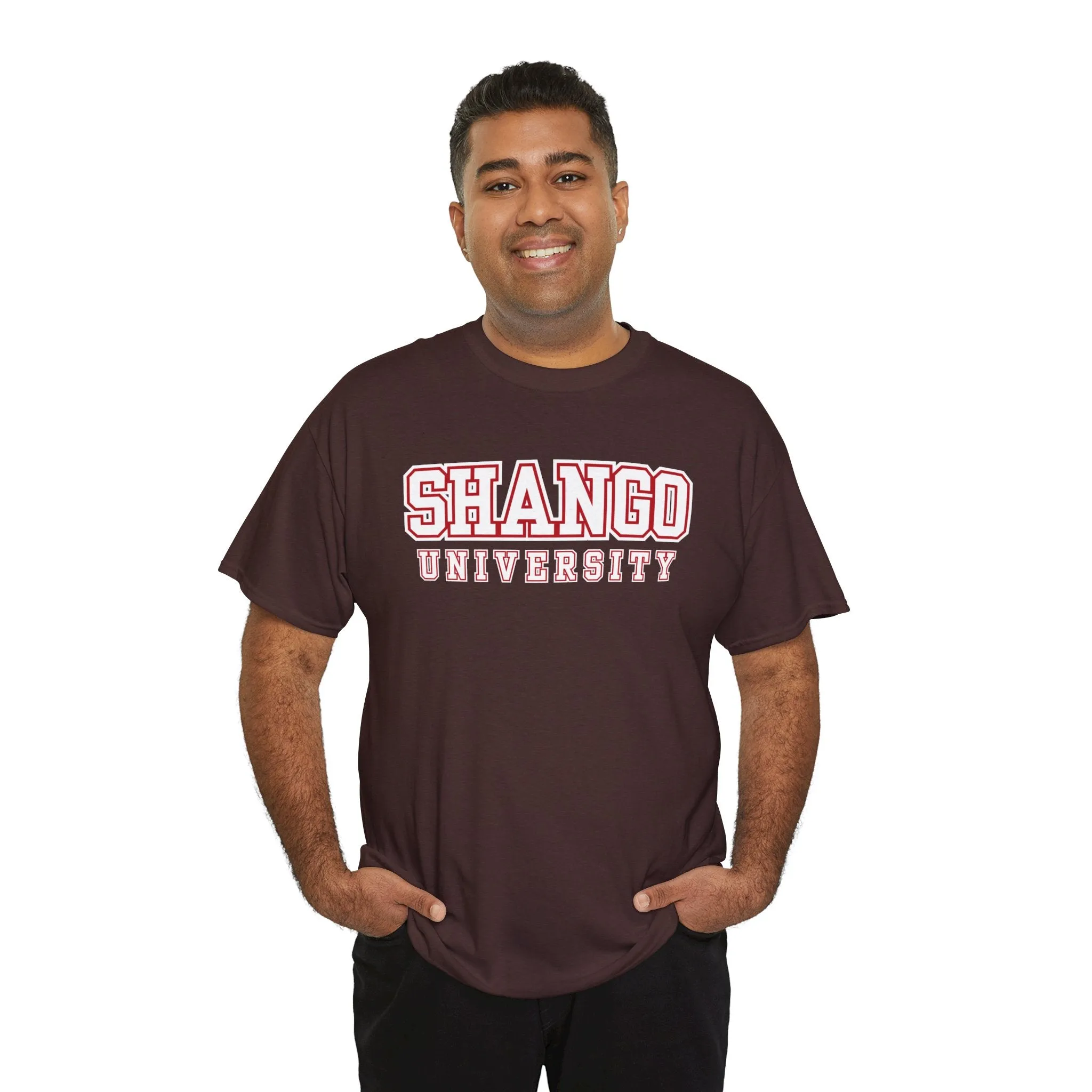 Shango University Unisex Heavy Cotton Tee - Vintage College Style T-Shirt