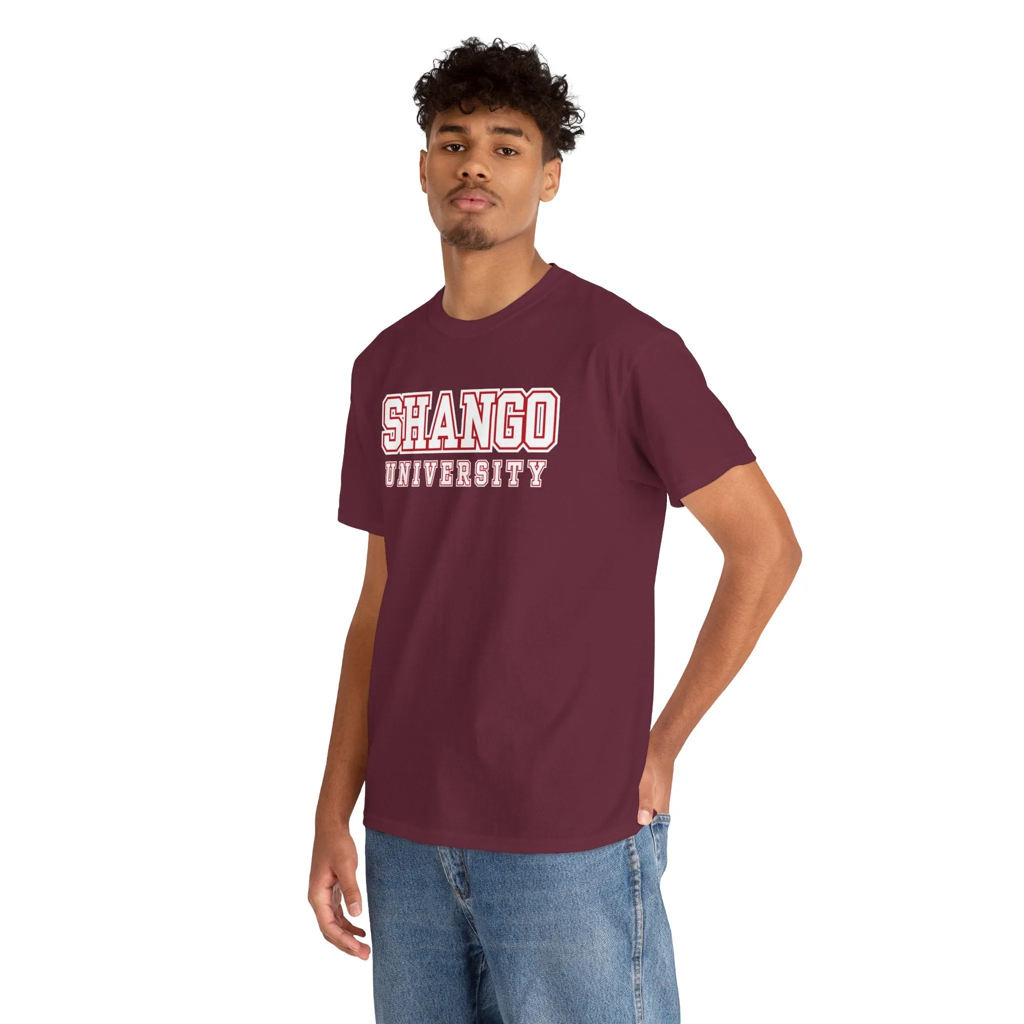 Shango University Unisex Heavy Cotton Tee - Vintage College Style T-Shirt
