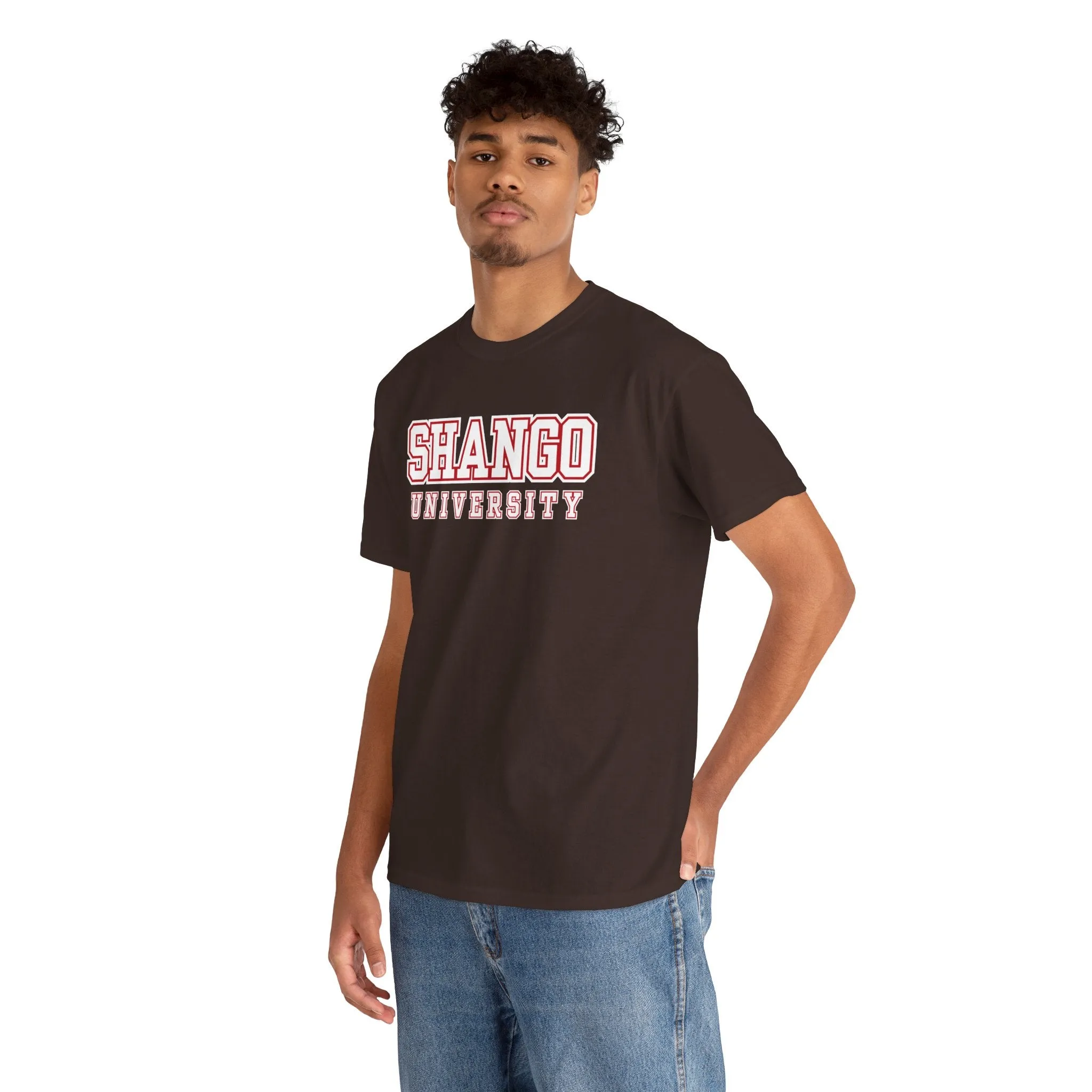 Shango University Unisex Heavy Cotton Tee - Vintage College Style T-Shirt