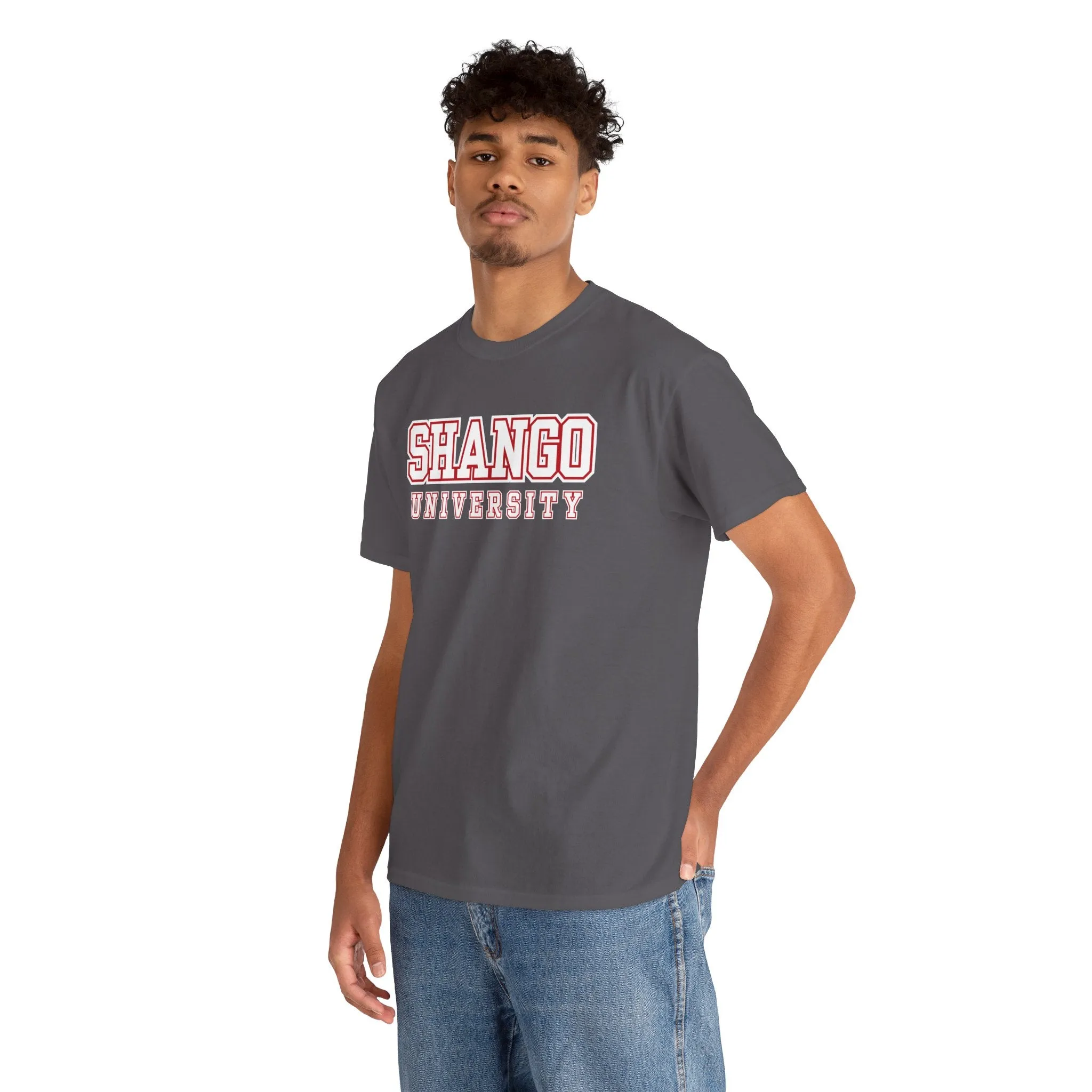 Shango University Unisex Heavy Cotton Tee - Vintage College Style T-Shirt