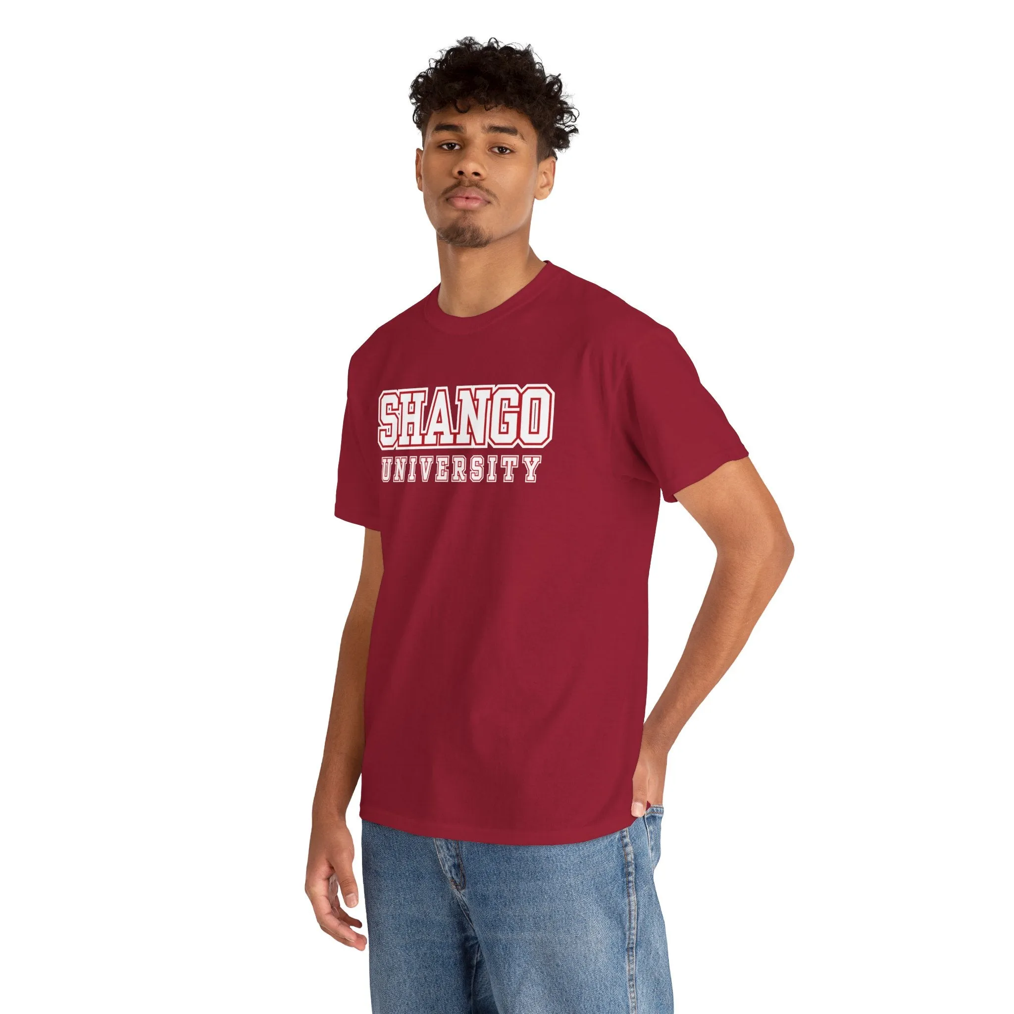 Shango University Unisex Heavy Cotton Tee - Vintage College Style T-Shirt