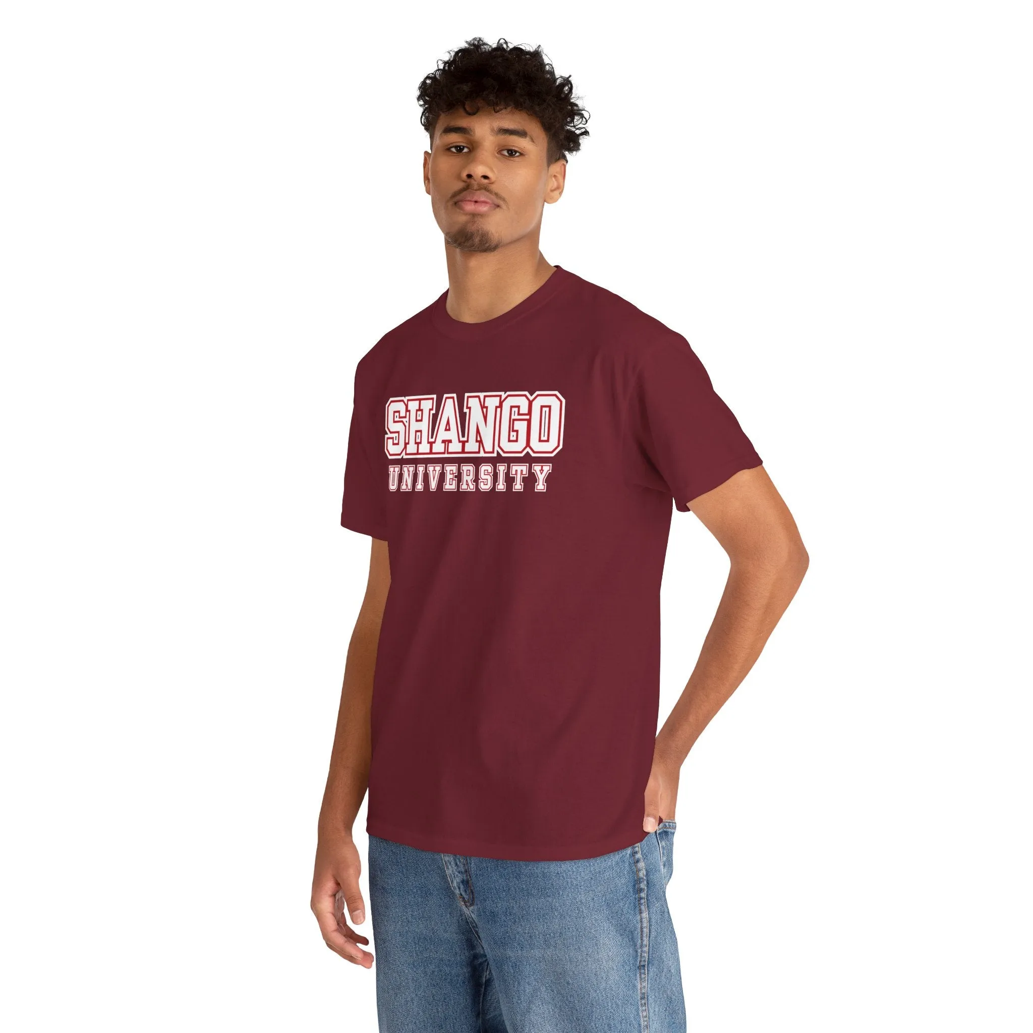 Shango University Unisex Heavy Cotton Tee - Vintage College Style T-Shirt