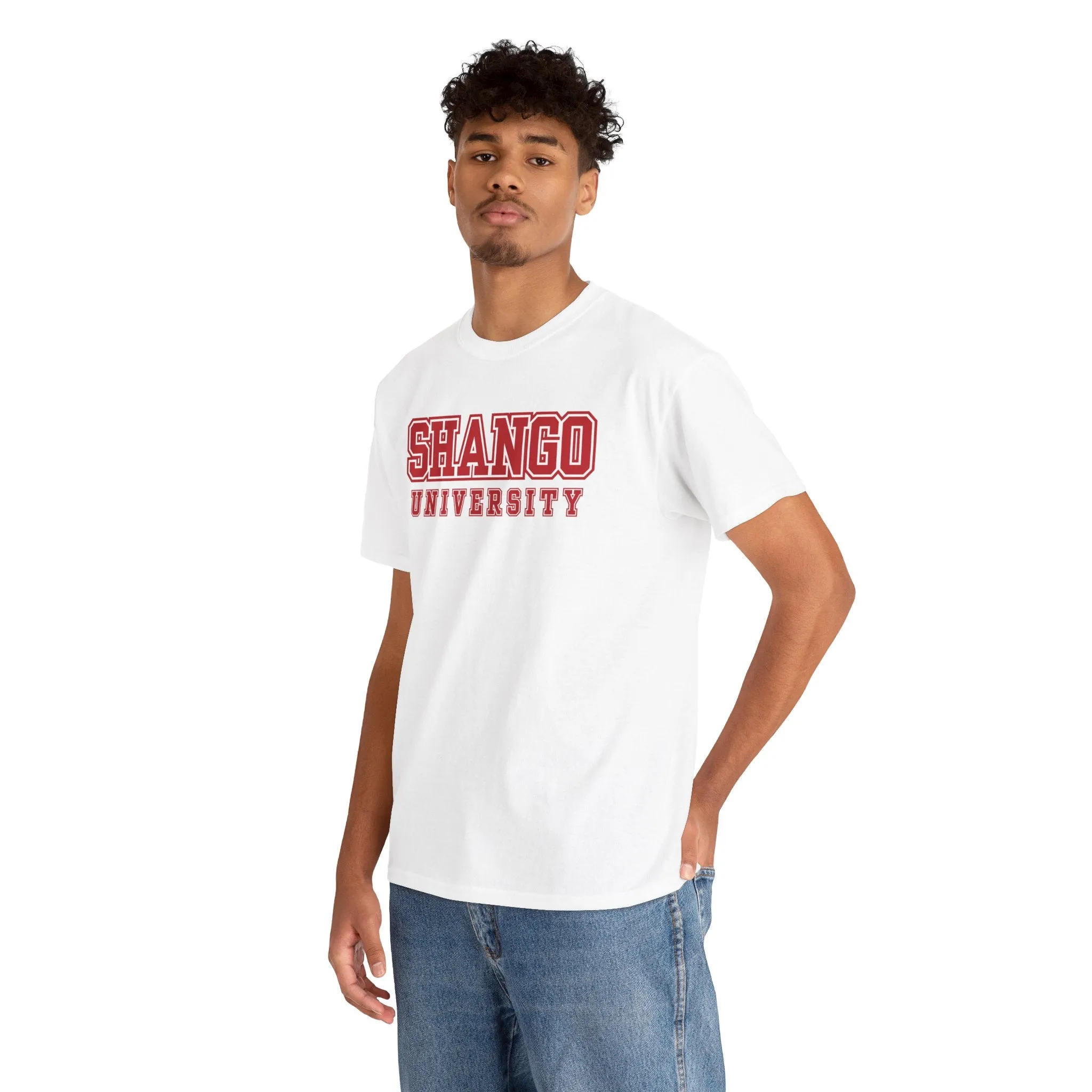 Shango University Unisex Heavy Cotton Tee - Vintage College Style T-Shirt
