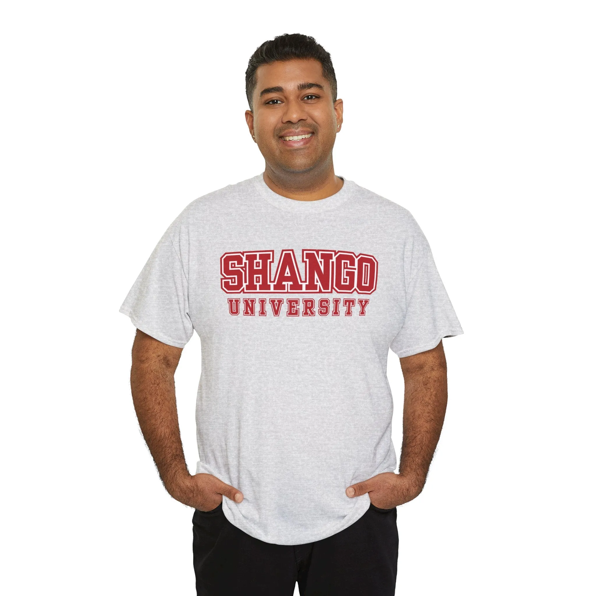 Shango University Unisex Heavy Cotton Tee - Vintage College Style T-Shirt