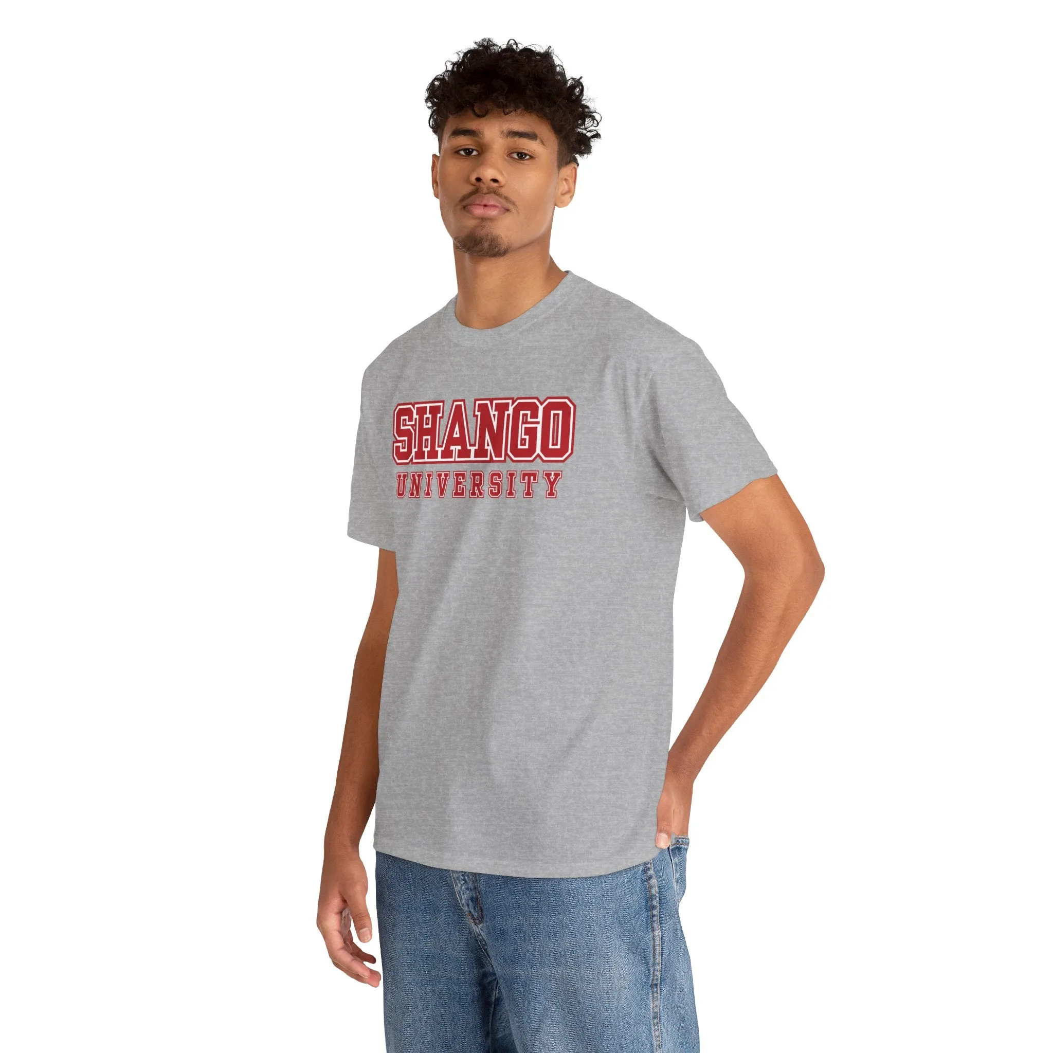 Shango University Unisex Heavy Cotton Tee - Vintage College Style T-Shirt