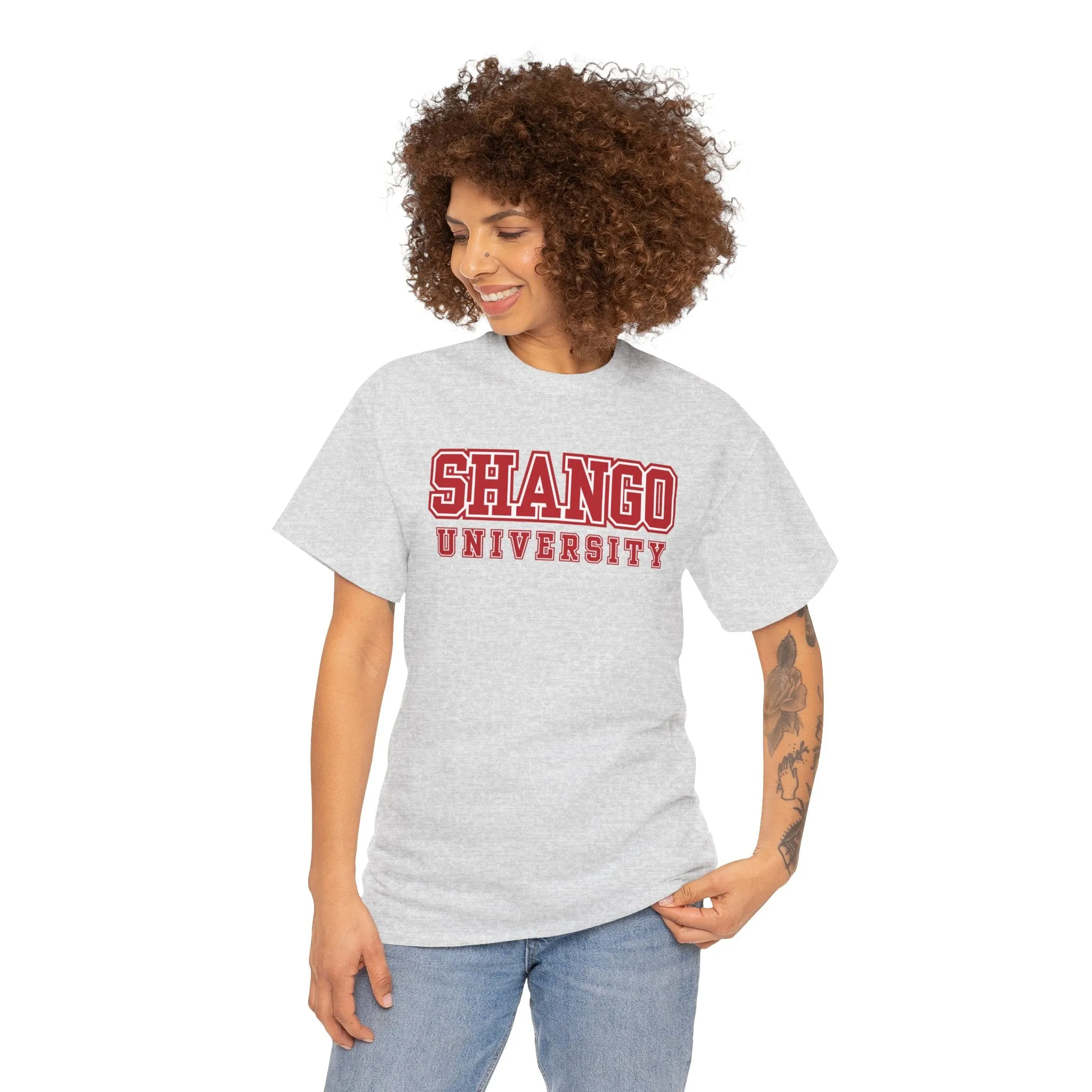 Shango University Unisex Heavy Cotton Tee - Vintage College Style T-Shirt