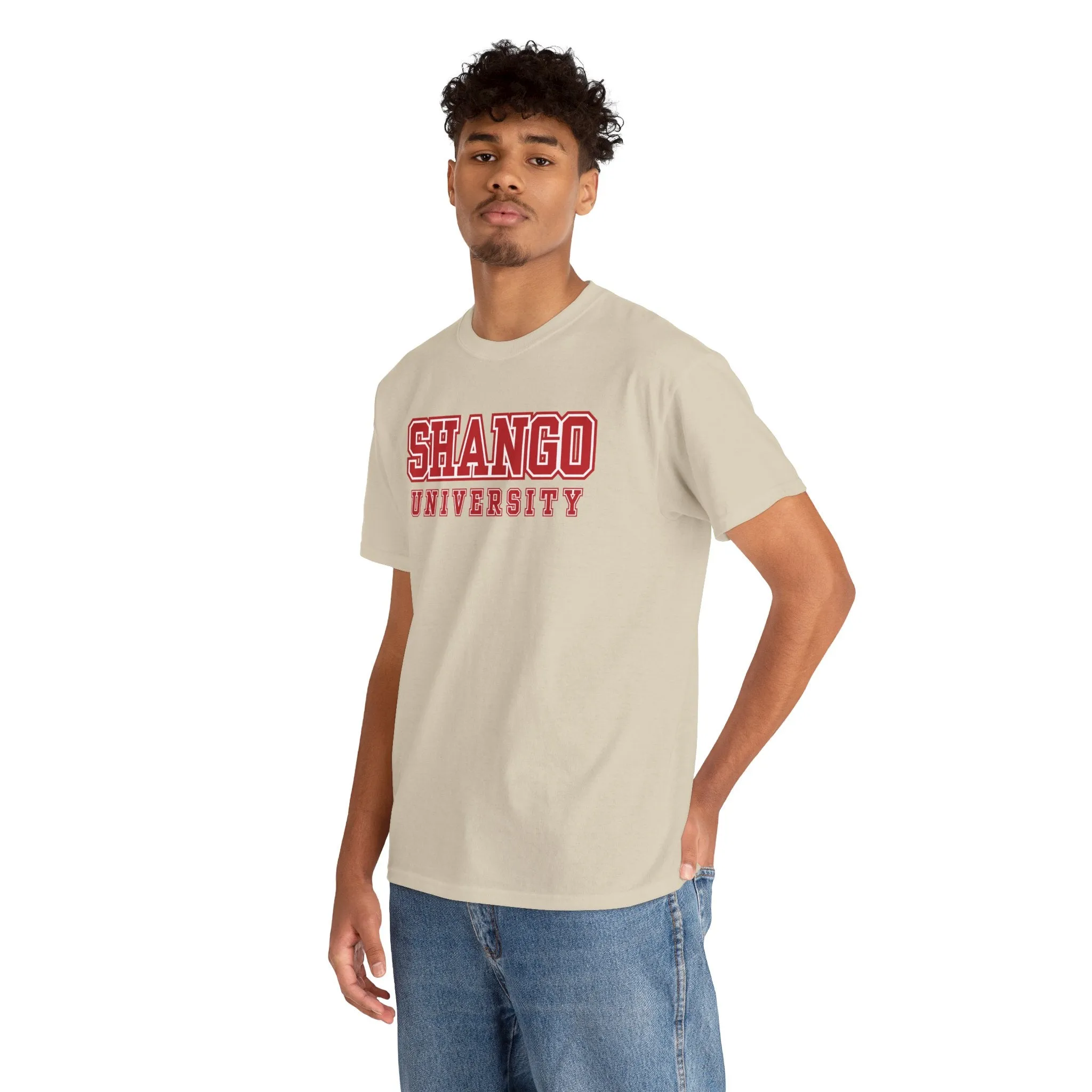 Shango University Unisex Heavy Cotton Tee - Vintage College Style T-Shirt