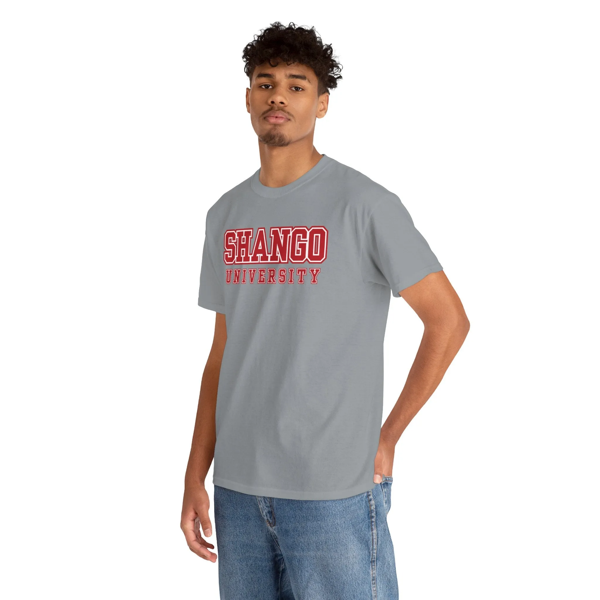 Shango University Unisex Heavy Cotton Tee - Vintage College Style T-Shirt