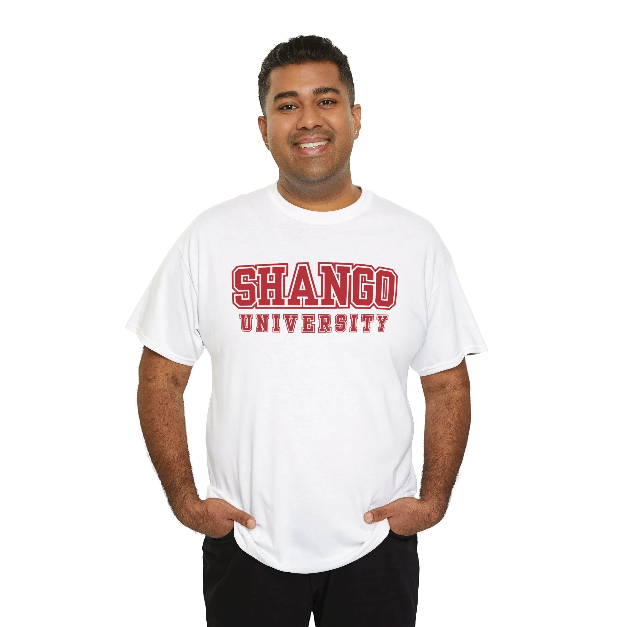 Shango University Unisex Heavy Cotton Tee - Vintage College Style T-Shirt