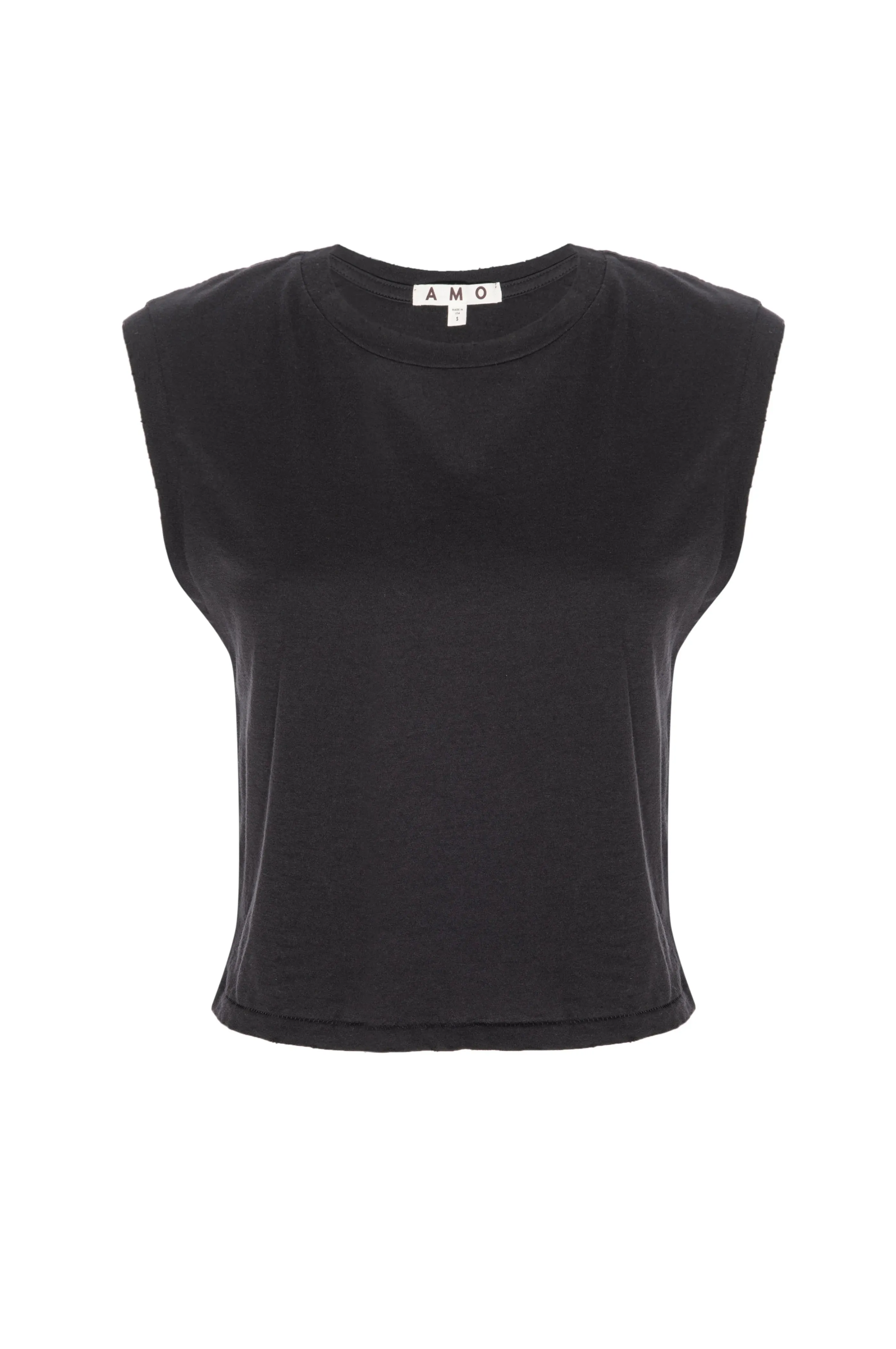 SLEEVELESS BABE TEE IN VINTAGE BLACK