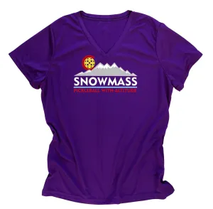 Snowmass Colorado Pickleball Performance Ladies T-Shirt - Design 2