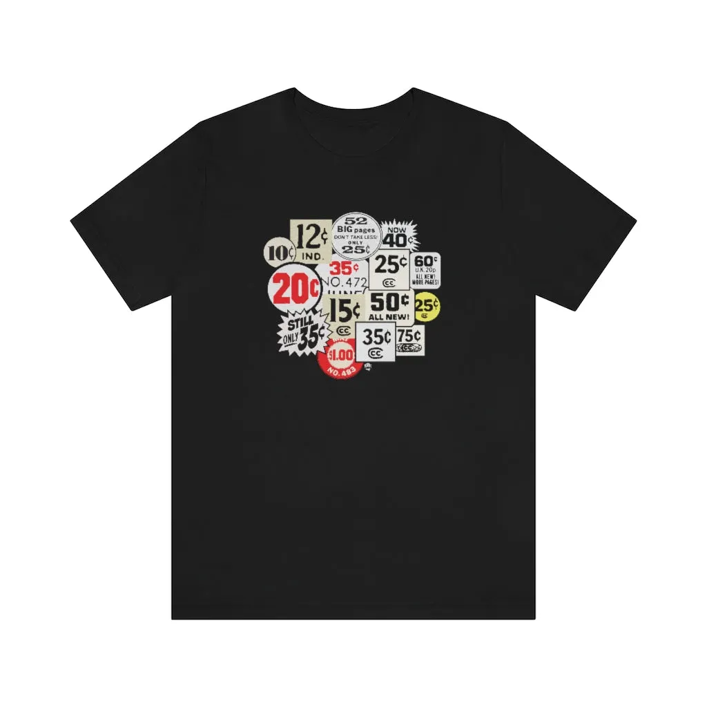 SoundFX COMIC PRICES Unisex Jersey Short Sleeve Tee