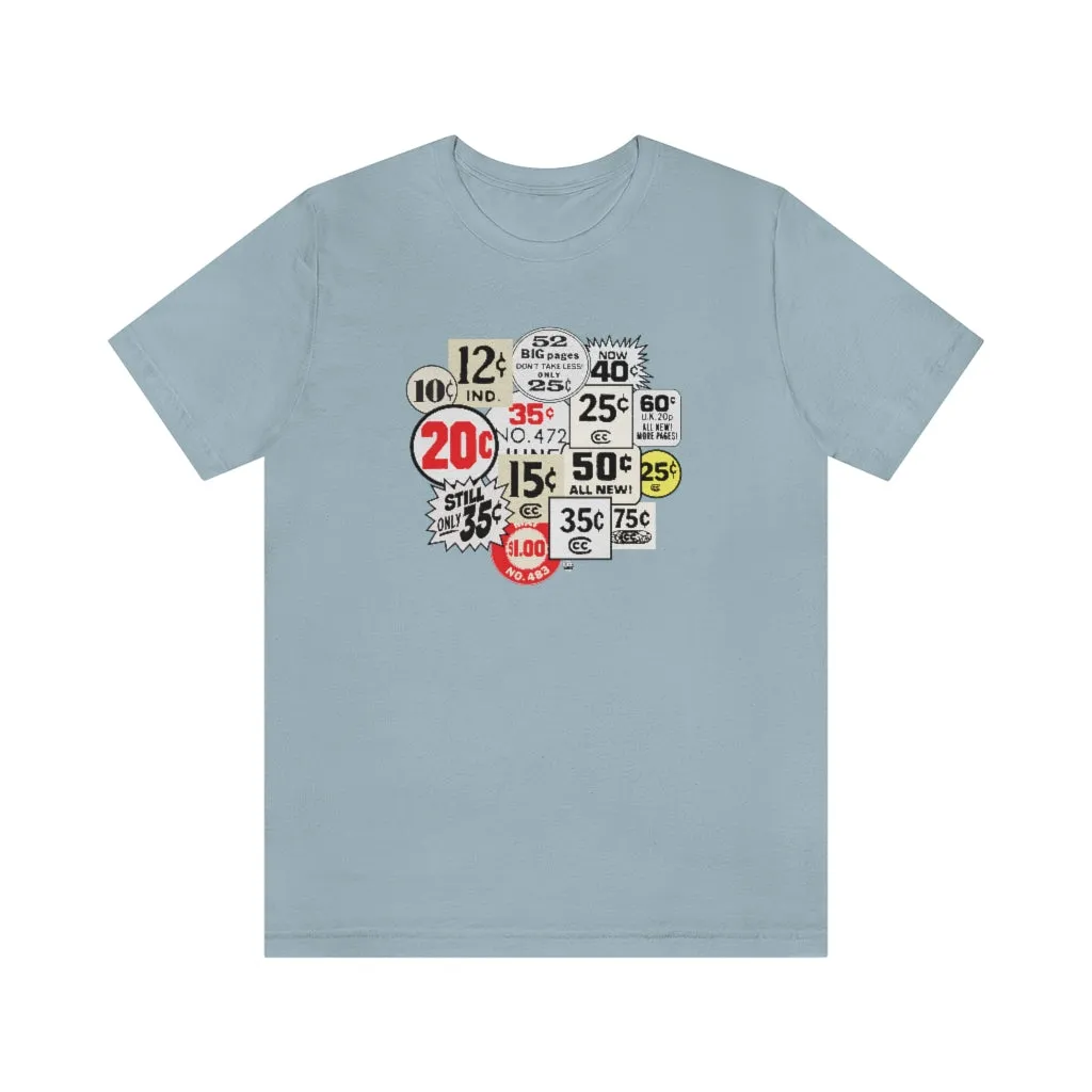 SoundFX COMIC PRICES Unisex Jersey Short Sleeve Tee