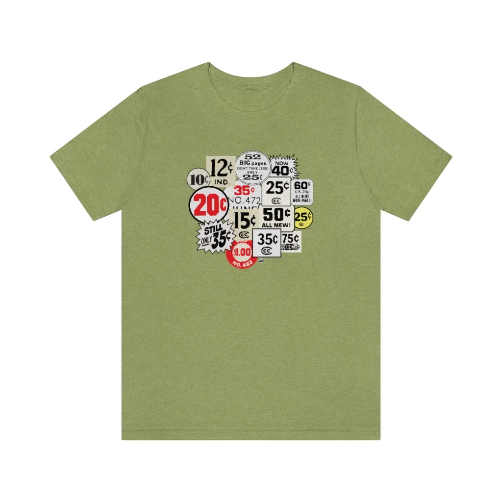 SoundFX COMIC PRICES Unisex Jersey Short Sleeve Tee