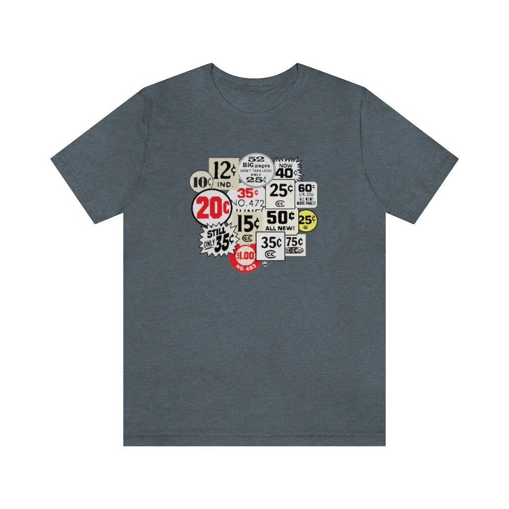 SoundFX COMIC PRICES Unisex Jersey Short Sleeve Tee