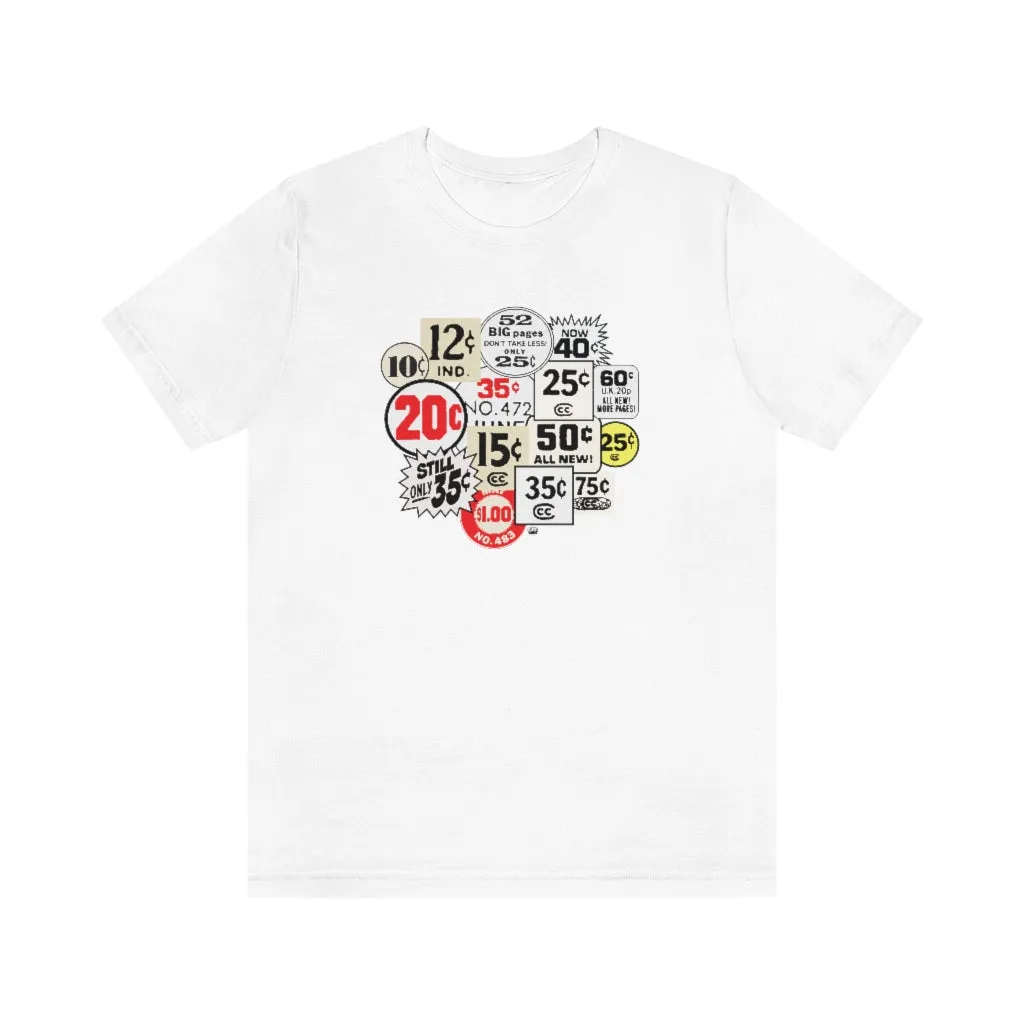 SoundFX COMIC PRICES Unisex Jersey Short Sleeve Tee