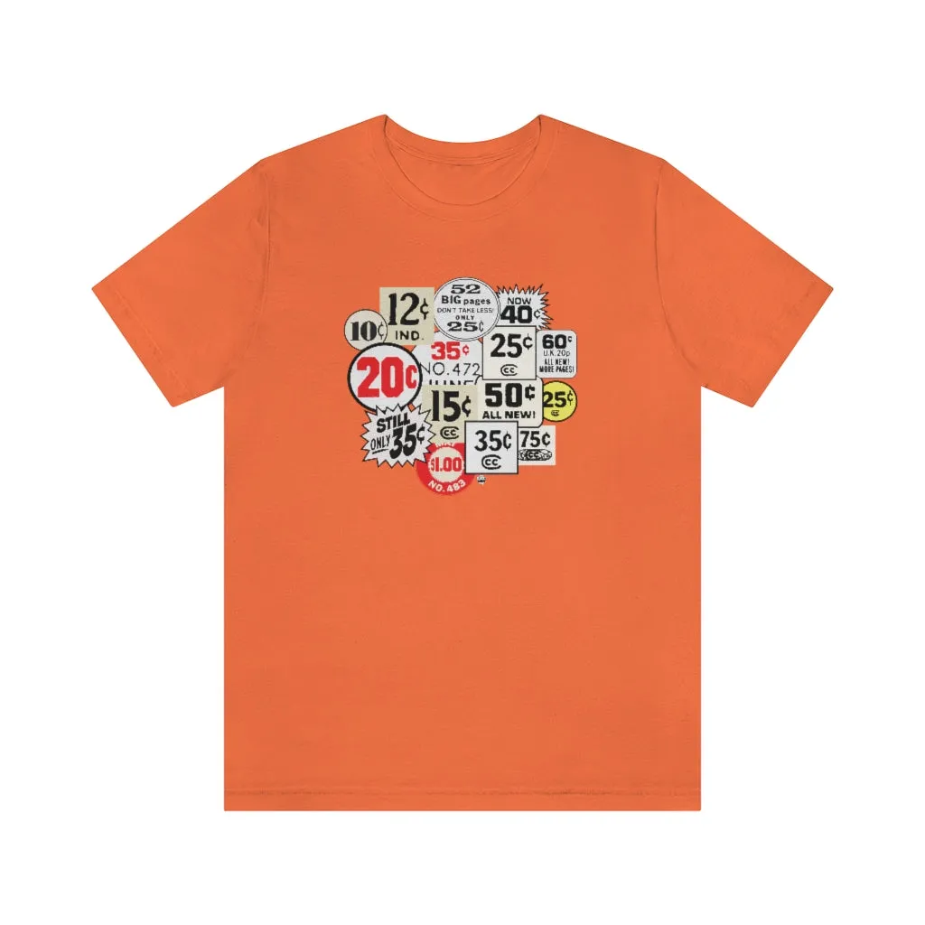 SoundFX COMIC PRICES Unisex Jersey Short Sleeve Tee