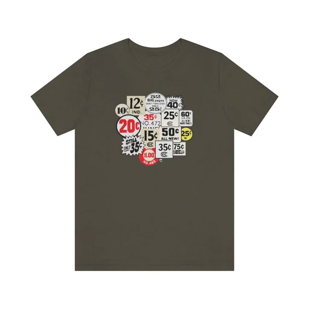 SoundFX COMIC PRICES Unisex Jersey Short Sleeve Tee
