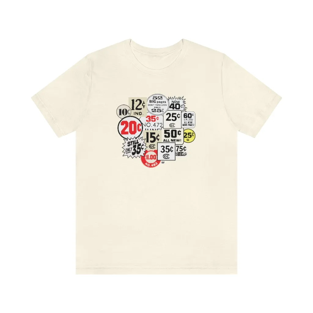 SoundFX COMIC PRICES Unisex Jersey Short Sleeve Tee