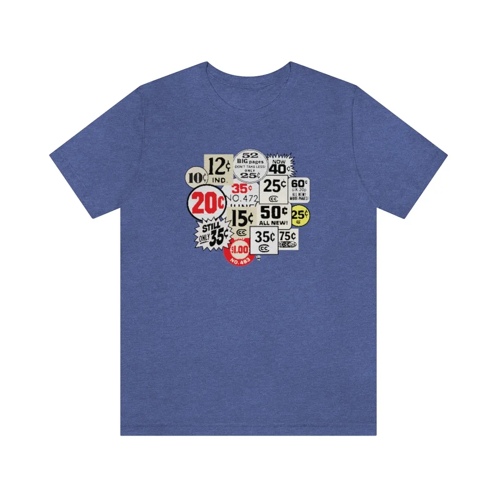 SoundFX COMIC PRICES Unisex Jersey Short Sleeve Tee