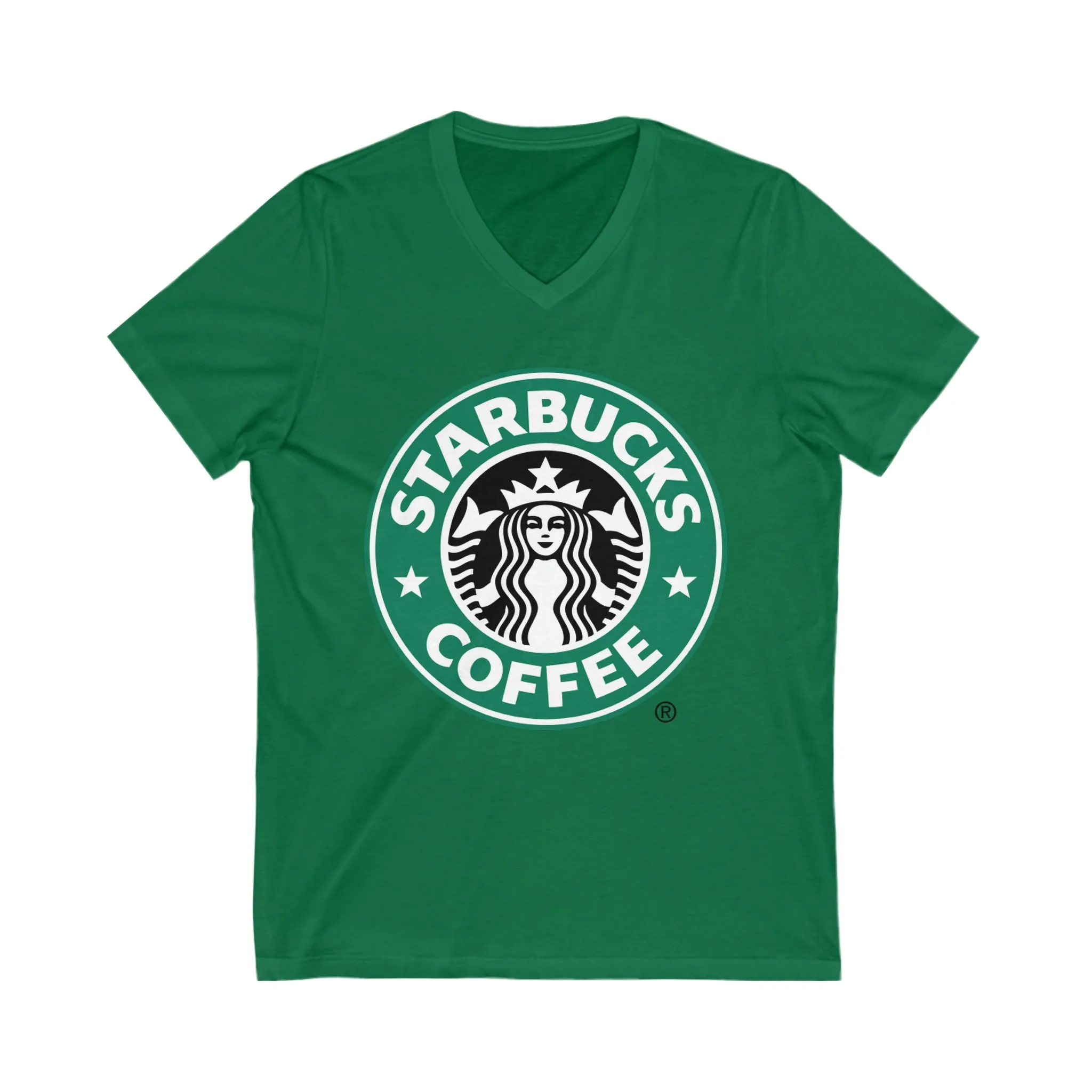 Starbuck's Logo Short Sleeve V-Neck Tee