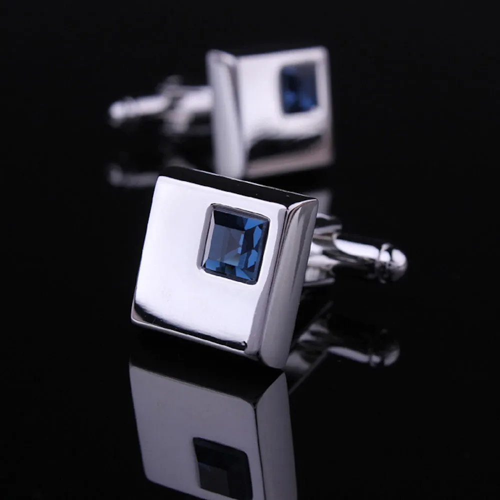 Stylish Mens Stainless Steel Square Cufflinks for Shirt with Box - Hand Crafted Perfect Gift