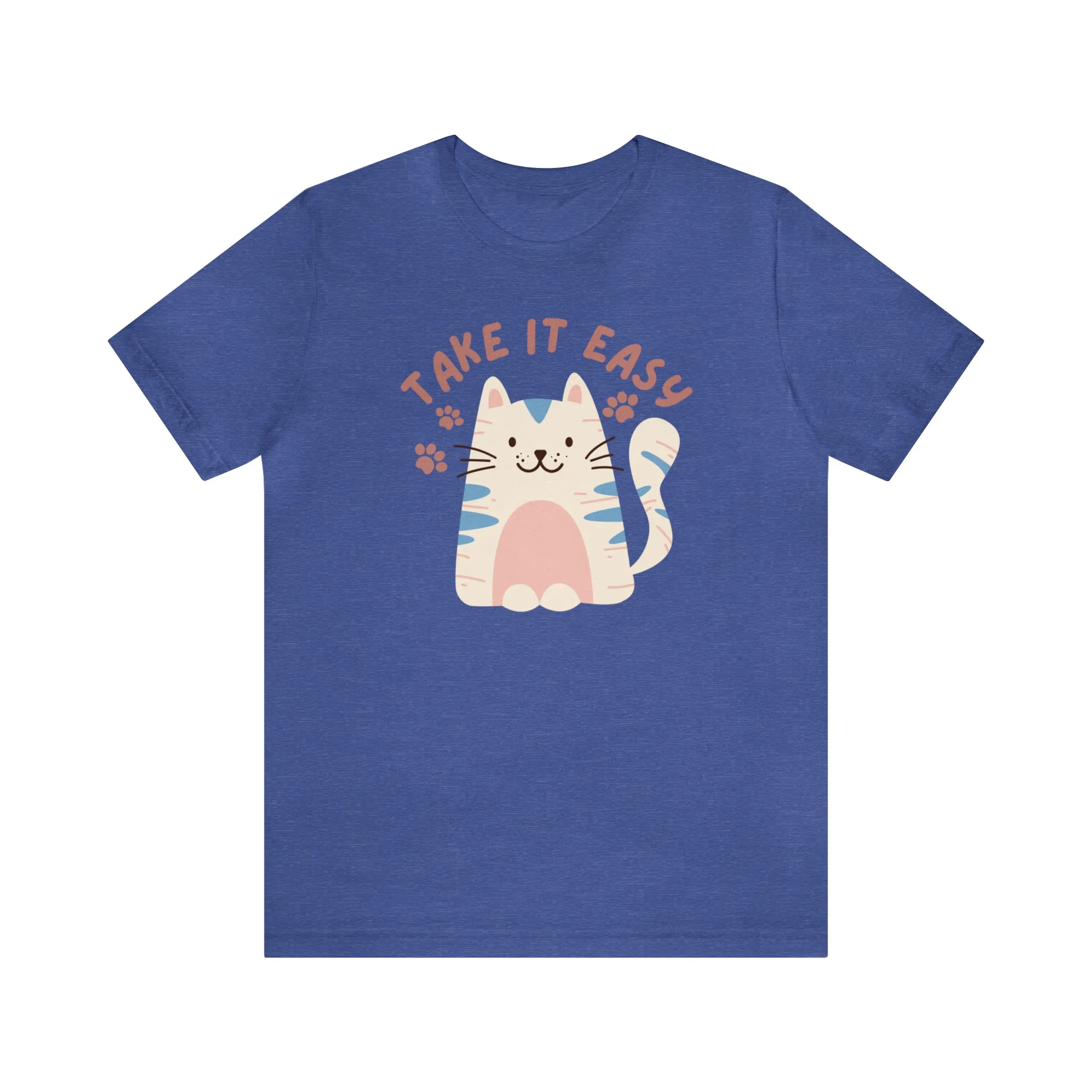 Take it Easy Cat T-Shirt | Cool Kitty Tee |  Bella Canvas 3001 Unisex |  Love my Cat Short Sleeve Tshirt