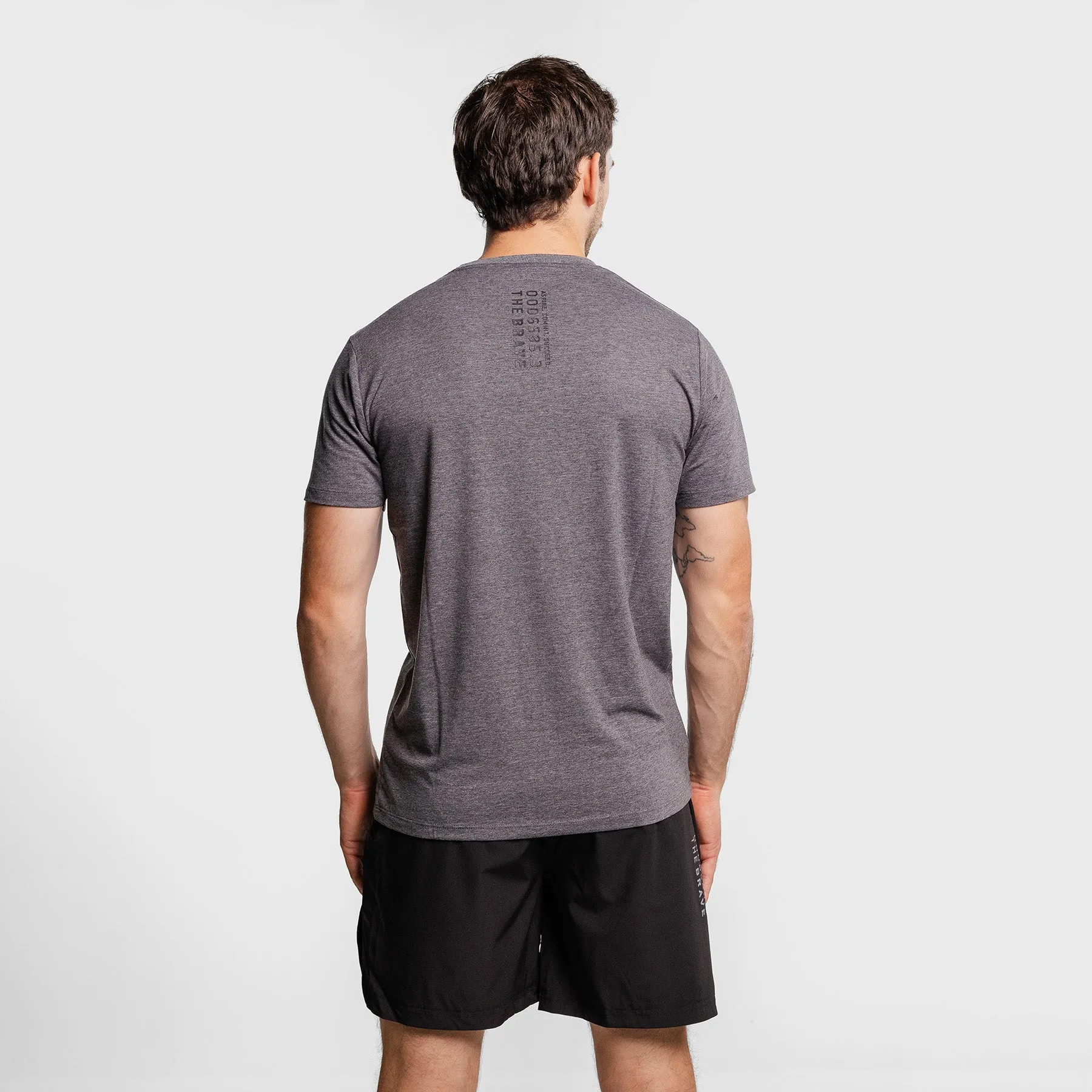 The Brave - Men's Signature T-Shirt - CHARCOAL MARLE