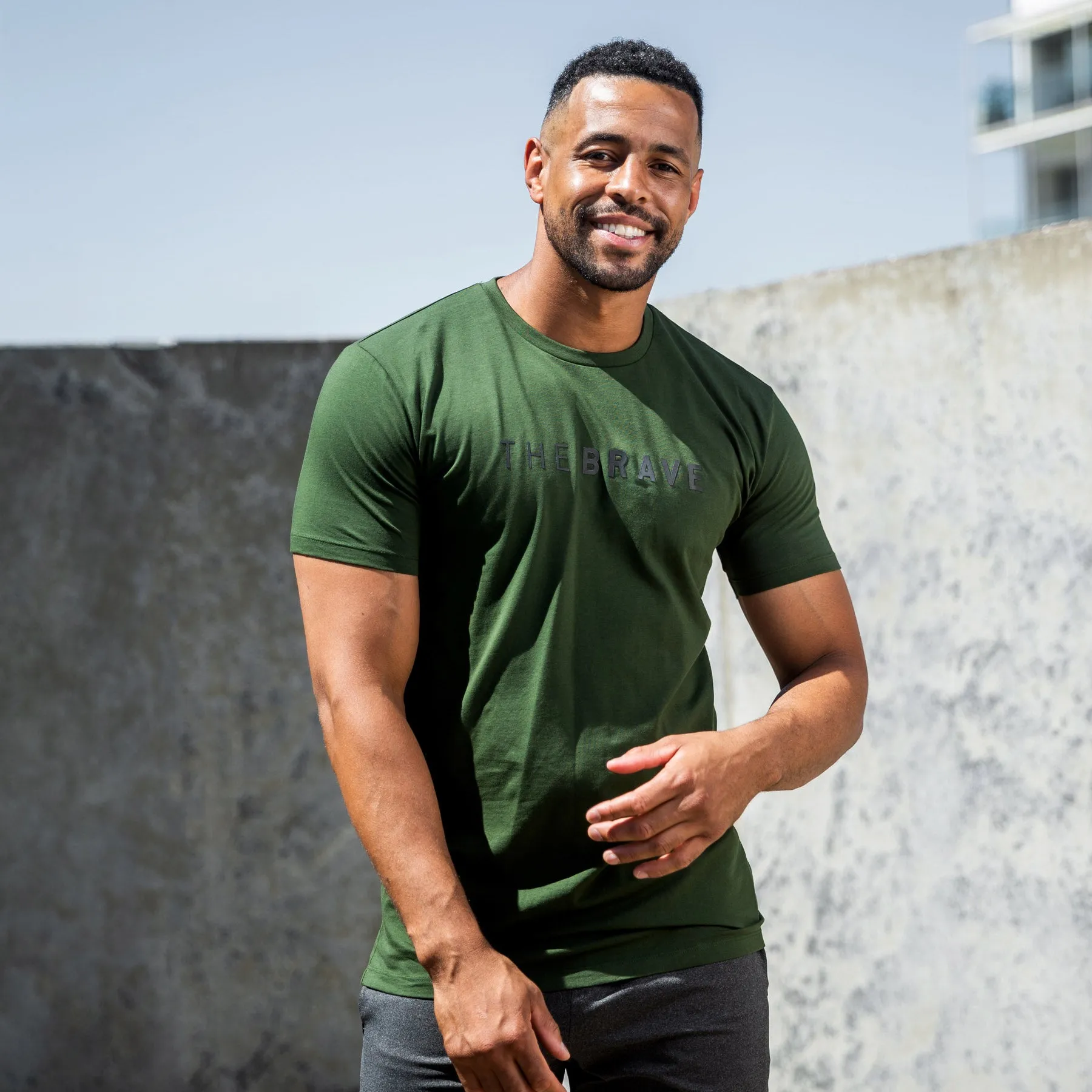 The Brave - Men's Signature T-Shirt - DARK OLIVE