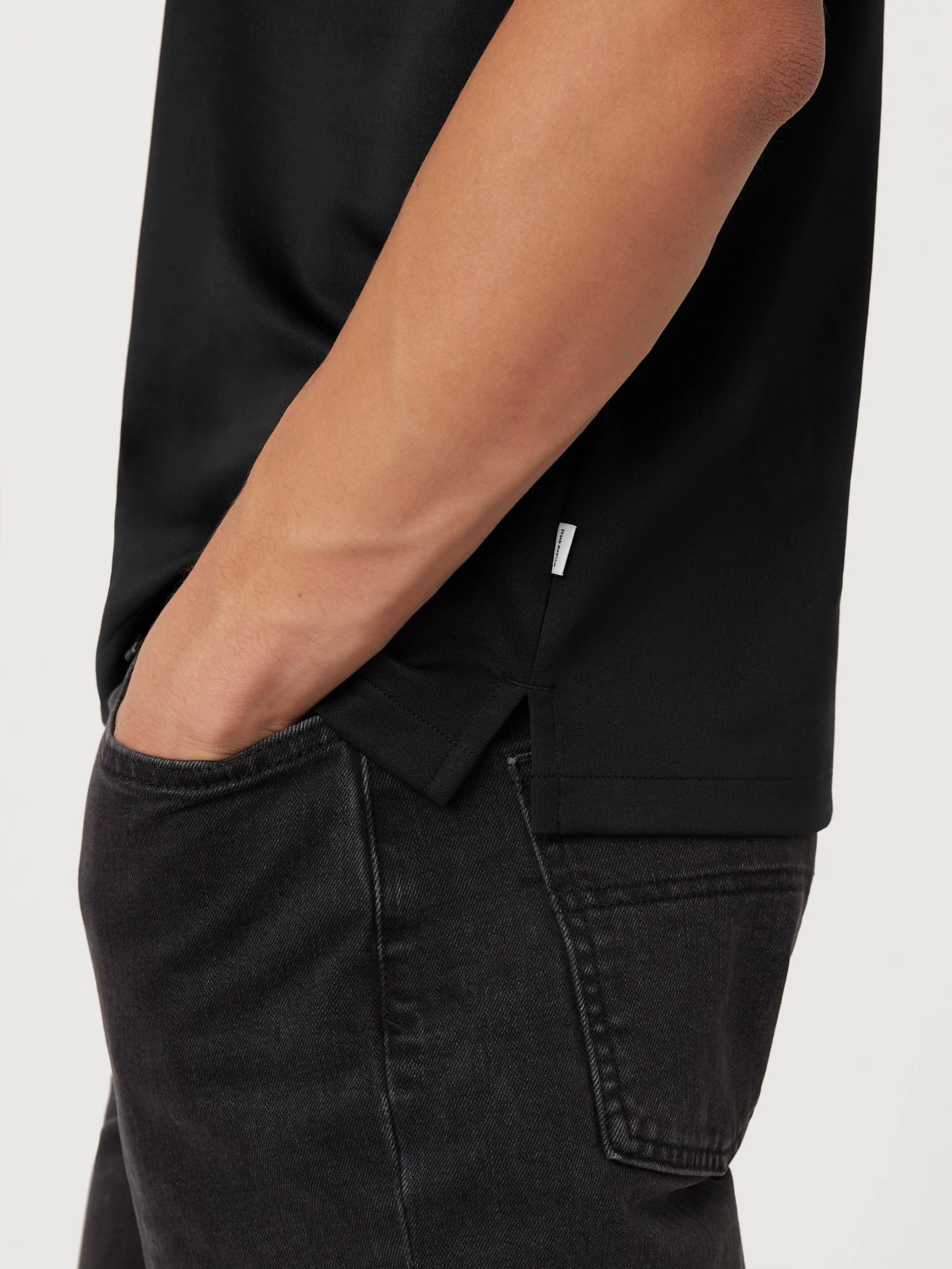 The Johnny Collar Polo in Black