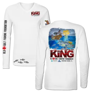 The KING - Fall 2020 Women's - Long Sleeve V-Neck Tournament Shirt - Performance - White
