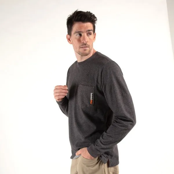 Timberland Pro Men's Base Plate Blended Long Sleeve T-Shirt - Grey - TB0A1HVN013