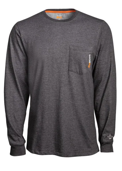 Timberland Pro Men's Base Plate Blended Long Sleeve T-Shirt - Grey - TB0A1HVN013