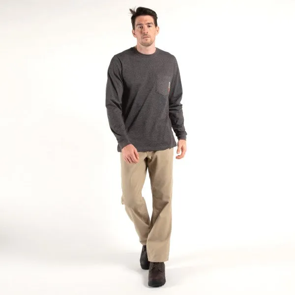 Timberland Pro Men's Base Plate Blended Long Sleeve T-Shirt - Grey - TB0A1HVN013