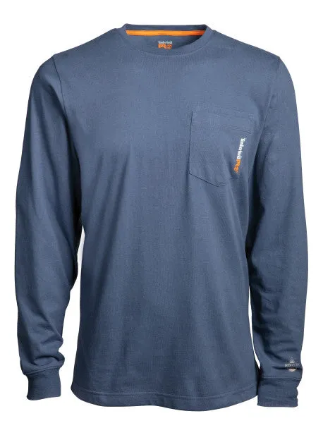 Timberland Pro Men's Base Plate Blended Long Sleeve T-Shirt - Vintage Indigo - TB0A1HVN432