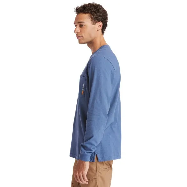 Timberland Pro Men's Base Plate Blended Long Sleeve T-Shirt - Vintage Indigo - TB0A1HVN432