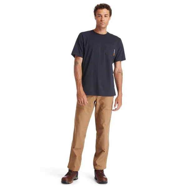 Timberland Pro Men's Base Plate Blended Short Sleeve T-Shirt - Navy - TB0A1HNS434