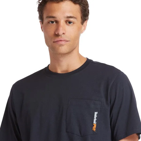 Timberland Pro Men's Base Plate Blended Short Sleeve T-Shirt - Navy - TB0A1HNS434