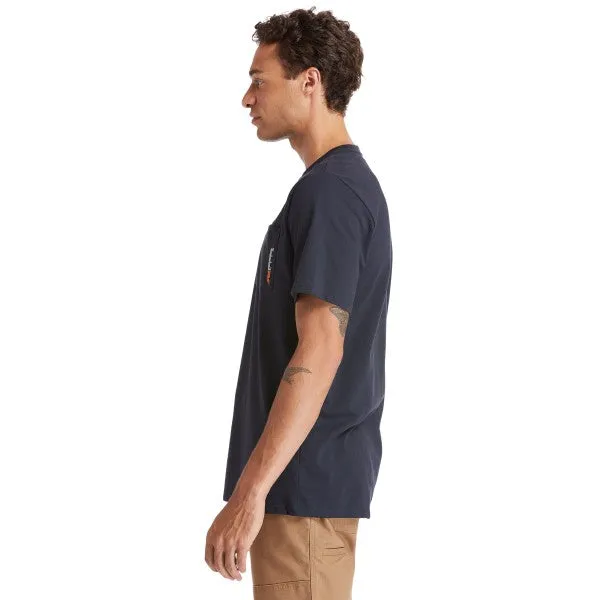 Timberland Pro Men's Base Plate Blended Short Sleeve T-Shirt - Navy - TB0A1HNS434