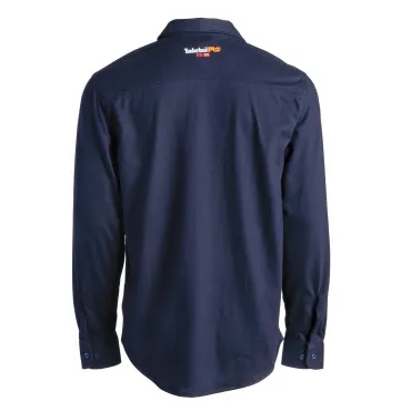 Timberland Pro Men's Flame Resistant Cotton Core Button Work Shirt - Navy - TB0A236V410