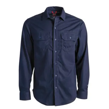 Timberland Pro Men's Flame Resistant Cotton Core Button Work Shirt - Navy - TB0A236V410