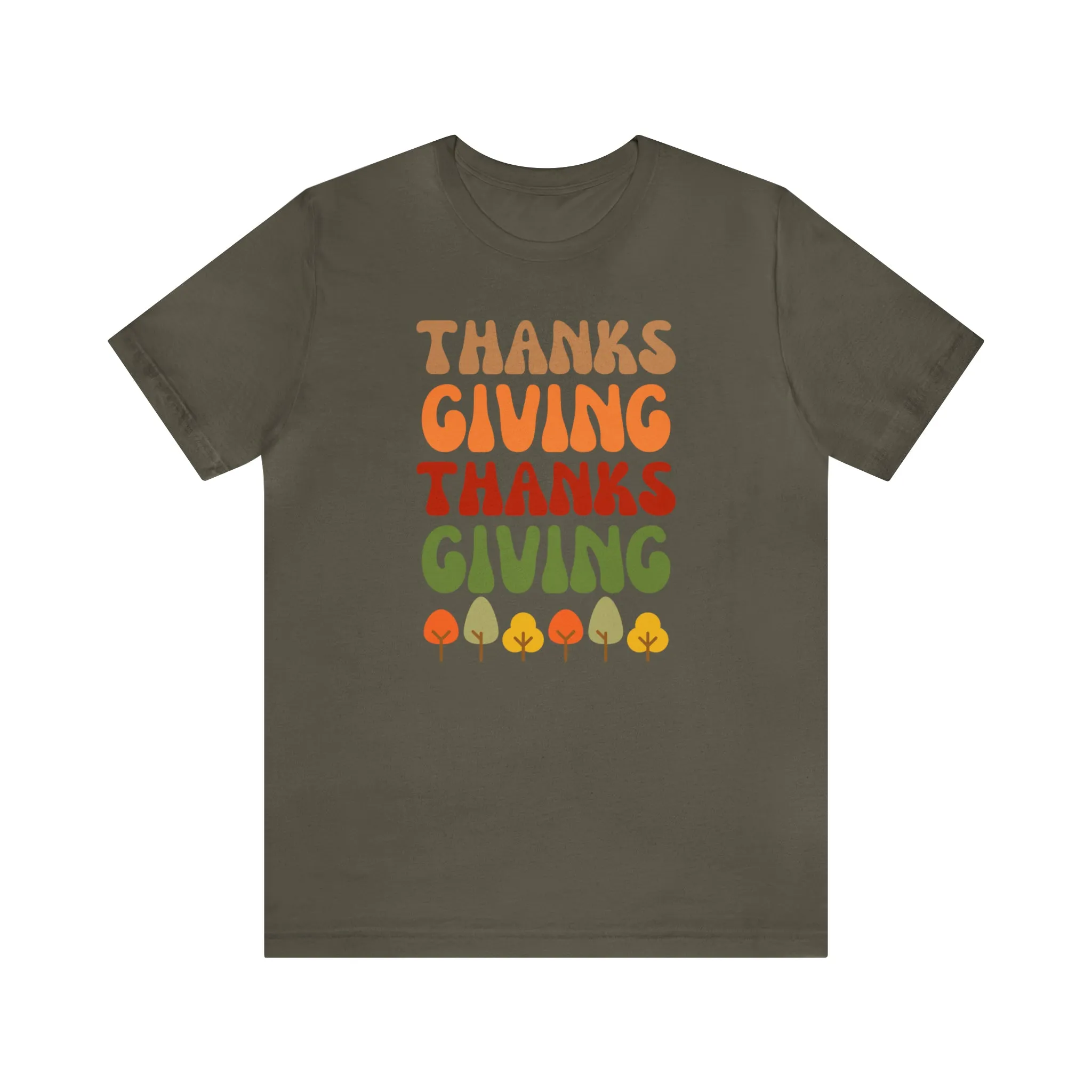 TShirt Thanks Giving Fall Thanksgiving Shirt Happy Thanksgiving Short Sleeve T Shirt Gift