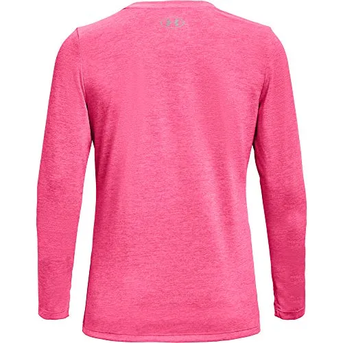 Under Armour Women's Tech Twist Crew Long-Sleeve T-Shirt , Cerise (653)/Metallic Silver , Small