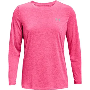 Under Armour Women's Tech Twist Crew Long-Sleeve T-Shirt , Cerise (653)/Metallic Silver , Small