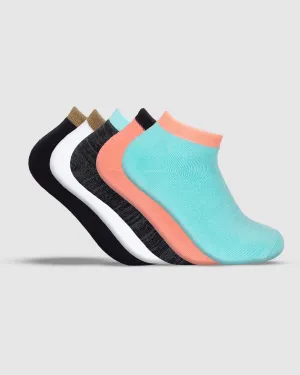UNIT 5 Pack Ladies Bamboo Socks - Staple Lo Lux