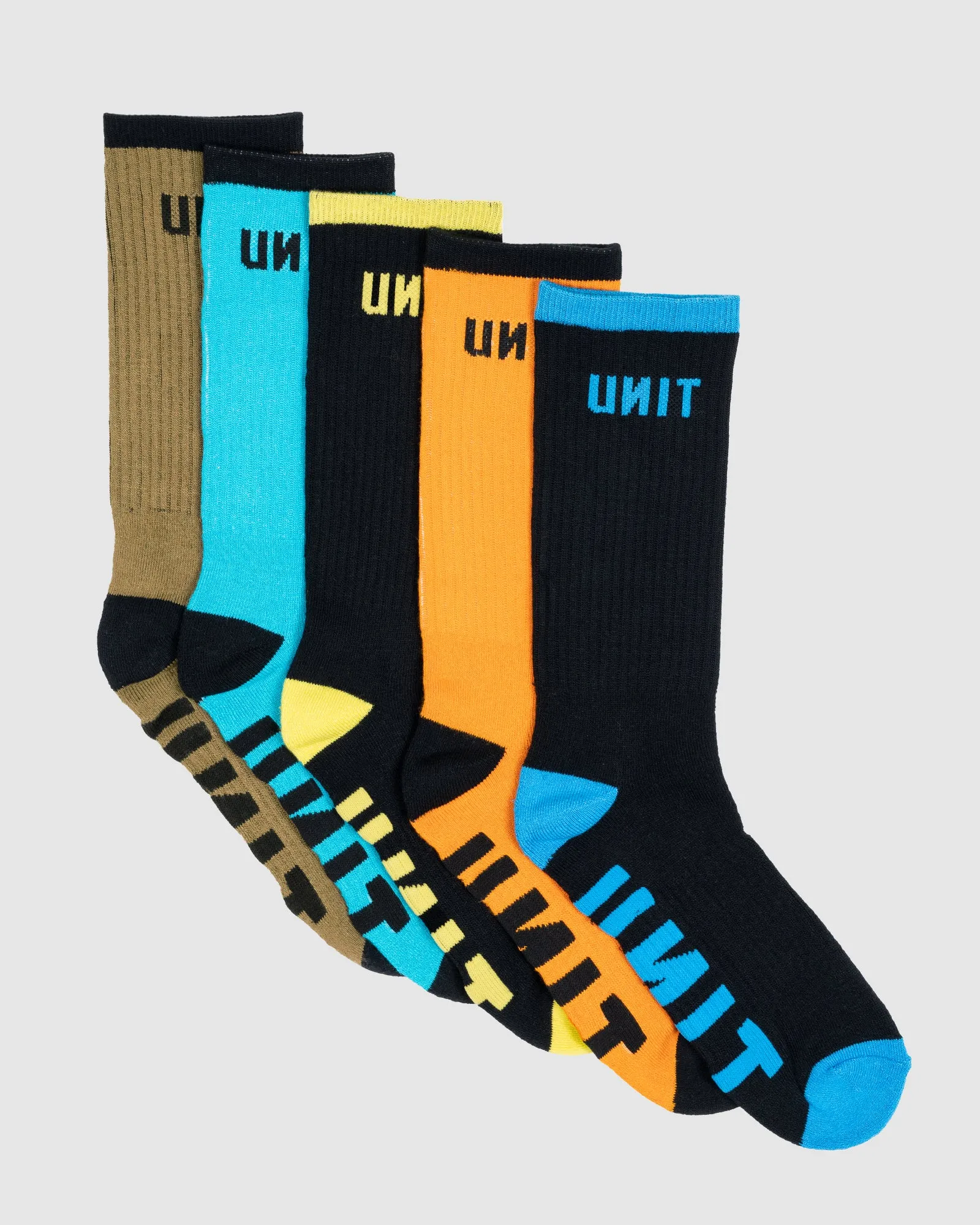 UNIT Men's React Bamboo Hi-Lux Socks - 5 Pack